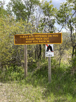 Signage at the rec site.