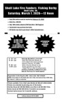 Poster for Shell Lake Fire Funders Fishing Derby