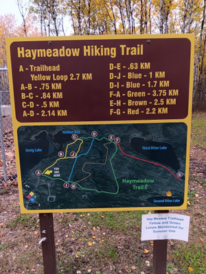 Hiking trail signage.