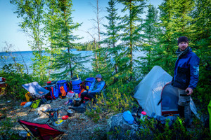 small campsite on the southern shore