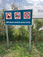 Dock signage.