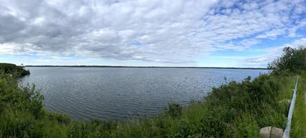 View of the lake from lookout on Highway 26.