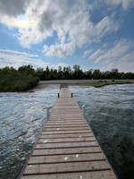 Double cement launches and dock.