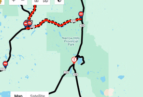Highway Hotline Map evening of May 21.