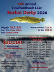 Poster for 29th Annual Deschambault Lake Burbot Derby 2026