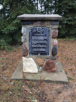 Memorial cairn for Harold Shannon.