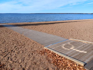Accessible access to the water at the main beach