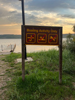 Boat launch signage.