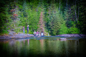 Sitting at the edge of Hunter falls