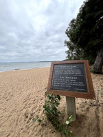 Sign at beach.