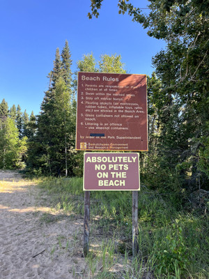 Beach signage.