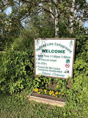 Campground signage.