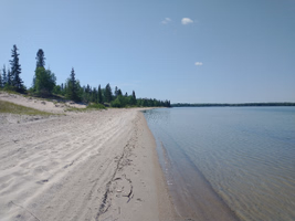 View of the beach, nice clear water!
