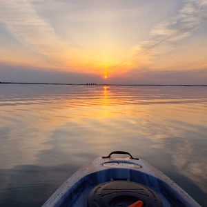 Sunset and glass calm