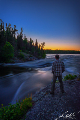 Self portrait at what's called Moose Rapids or also Rooster Rapids