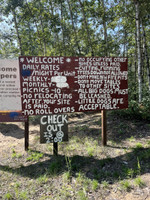 Campground signage/rules.