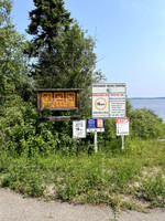 Signage at the boat launch.