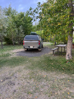 My truck at one of the lake front campsites.