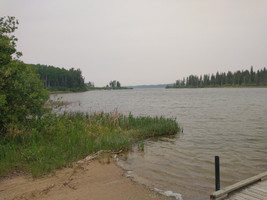 Sand boat launch.