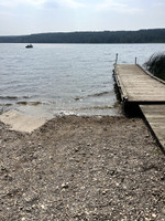 Cement boat launch and dock.