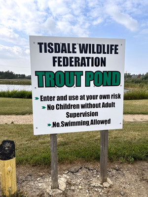 Trout pond rules sign #2.