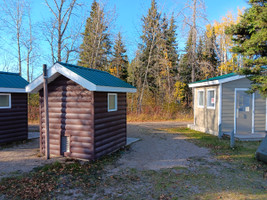 Bathrooms and fish cleaning shack.