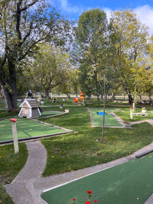 Mini golf course.