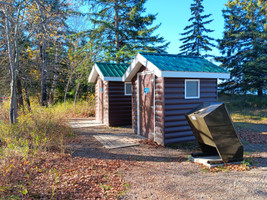 Bathrooms near the launch and beach