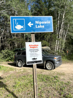 Lake signage.