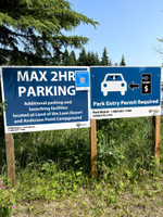 Signage at the boat launch.