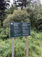 Rail cart signage.