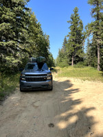 My truck parked at the launch site.