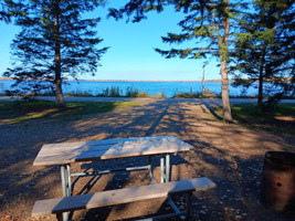 Campsite adjacent to the beach.