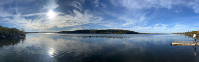 Panoramic photo from the boat launch dock.