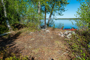 rustic camp site on the lake