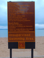 Beach signage.