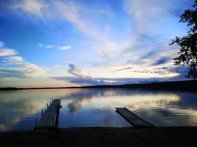 Boat launch at Moose Horn Lodge.