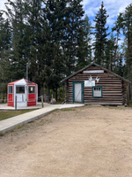 Old fire tower and cabin at the office. Old fire tower and cabin at the office.