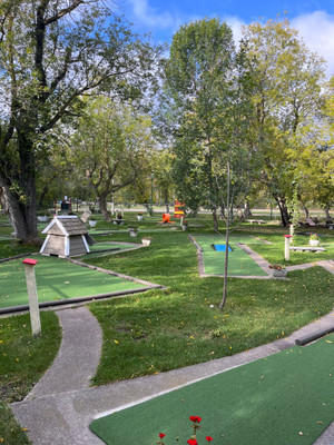 Mini golf course.