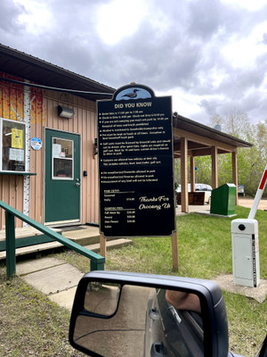 Park entrance info sign