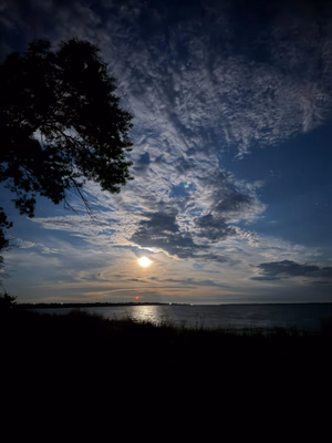 Lake Diefenbaker at night, July 2nd