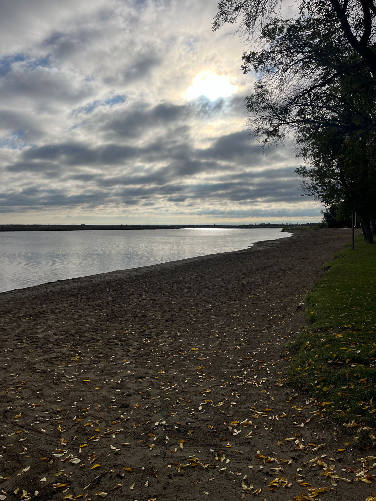 Sandy beach.