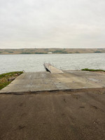 Cement launch with dock.