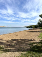 View of the beach.