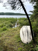 Old boat left at the launch site.