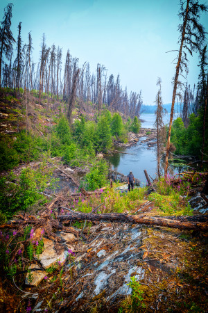 portage leaving the lake 