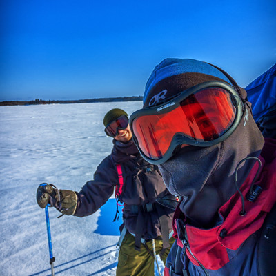 snowshoeing in the back country.