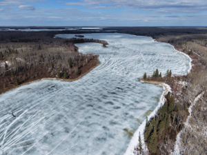 Still lots of ice on the lake May 7, 2026
