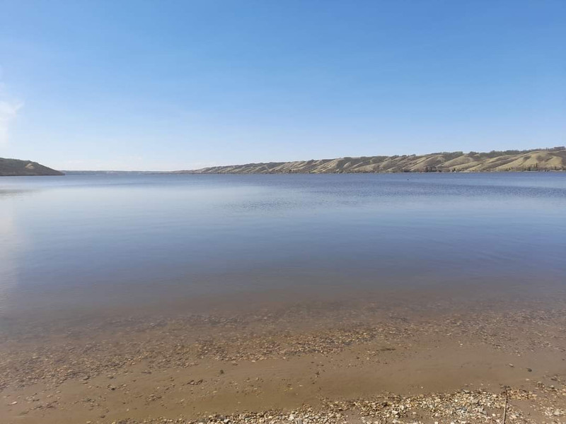 View of pasqua lake from the beach