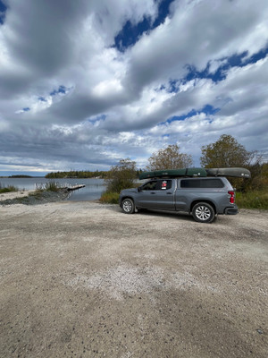 My truck at the boat launch.